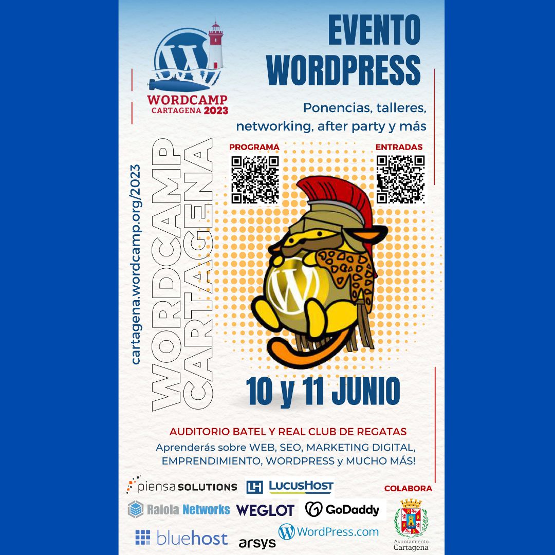 Congreso WordCamp Cartagena: 10 y 11 de Junio