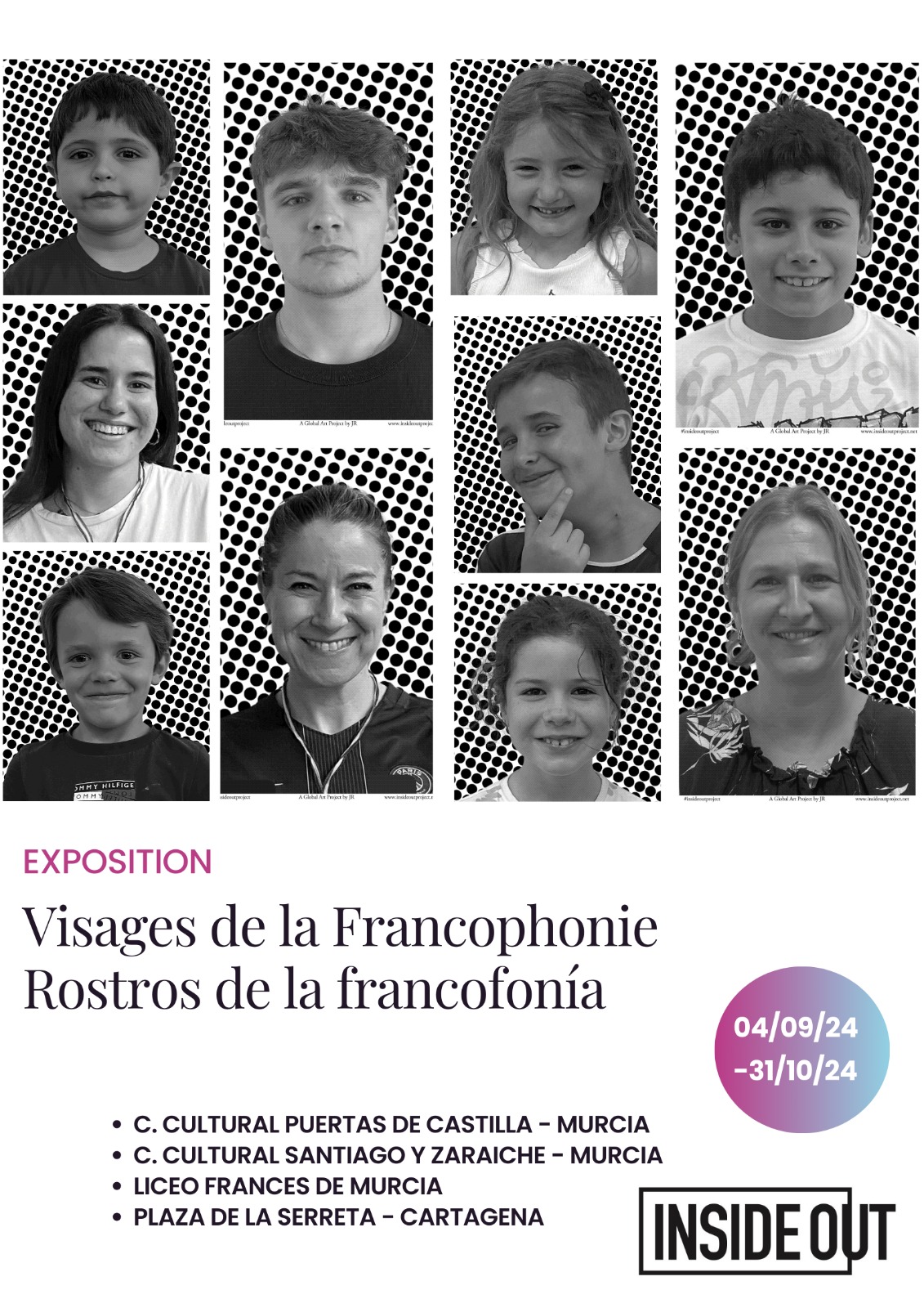  EXPOSICIN:' LES VISAGES DE LA FRANCOPHONIE' ( Rostros de la Francofona). LA ALIANZA FRANCESA. PLAZA DE LA SERRETA