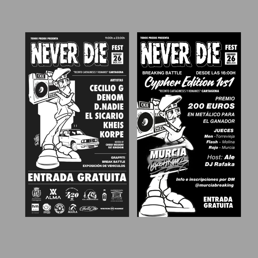  RECINTO CARTAGINESES Y ROMANOS:' FESTIVAL NEVER DIE'