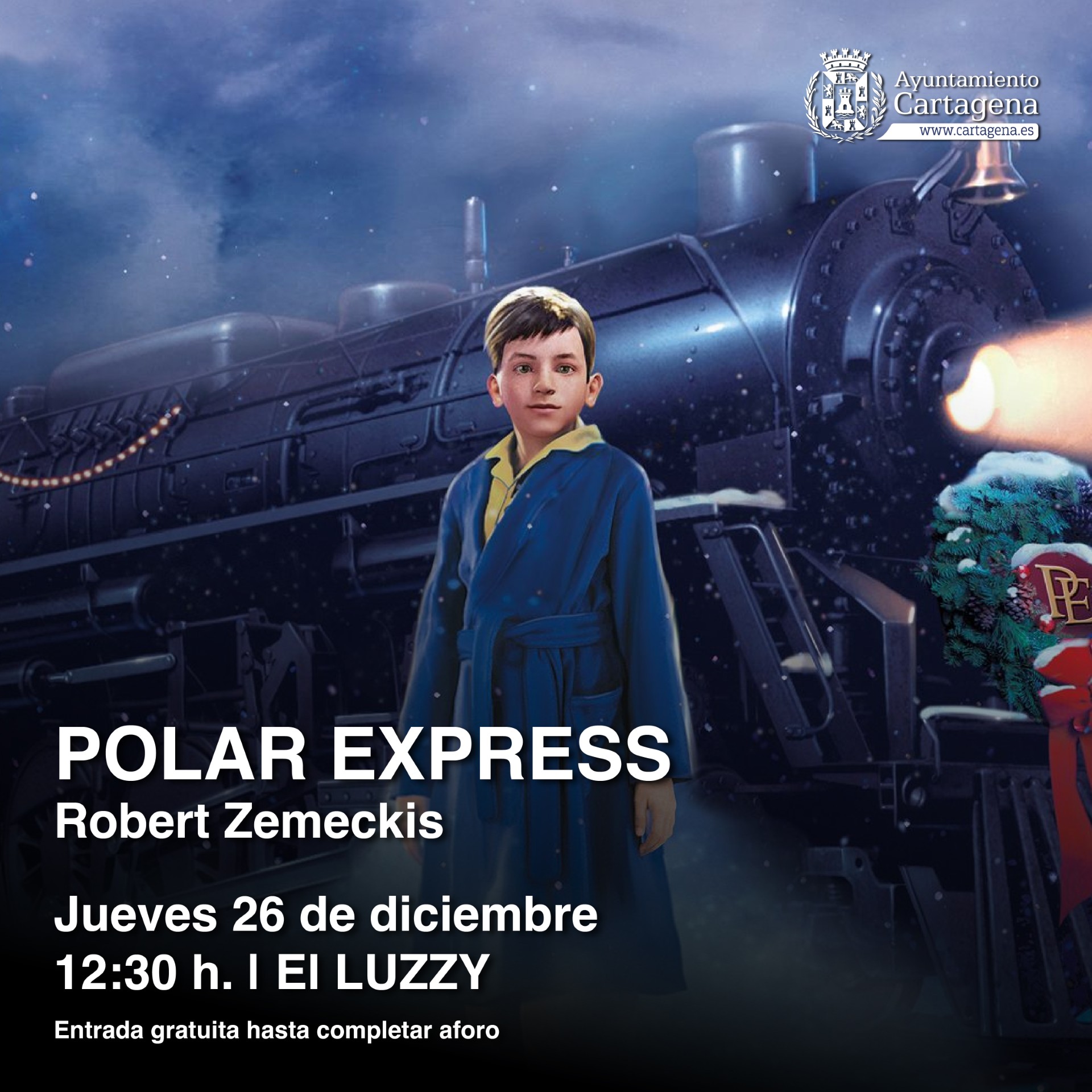 ESPECTCULO FAMILAR: CINE 'POLAR EXPRESS`. Centro Cultural Luzzy