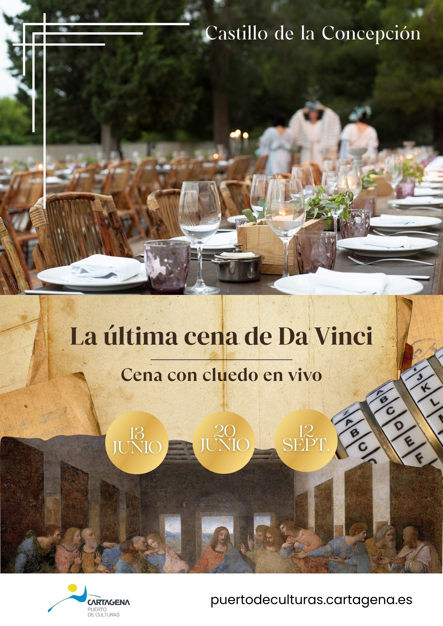 CASTILLO DE LA CONCEPCIN : Cenas con cluedo en vivo. La ltima cena de Da Vinci'.
