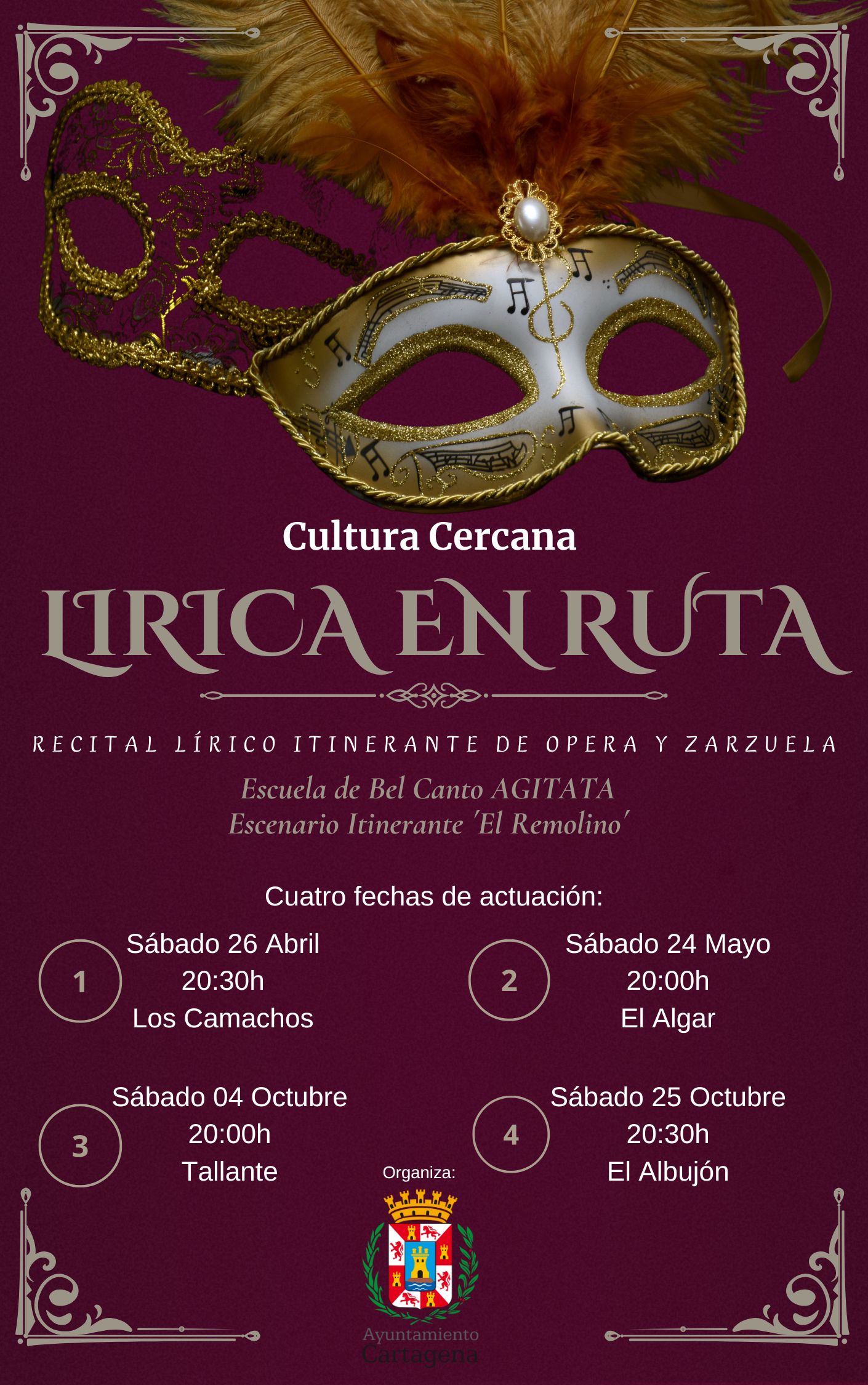 CULTURA CERCANA: La escuela de Bel Canto Agitata y el Camin El Remolino presentan ' Lrica en Ruta'. 