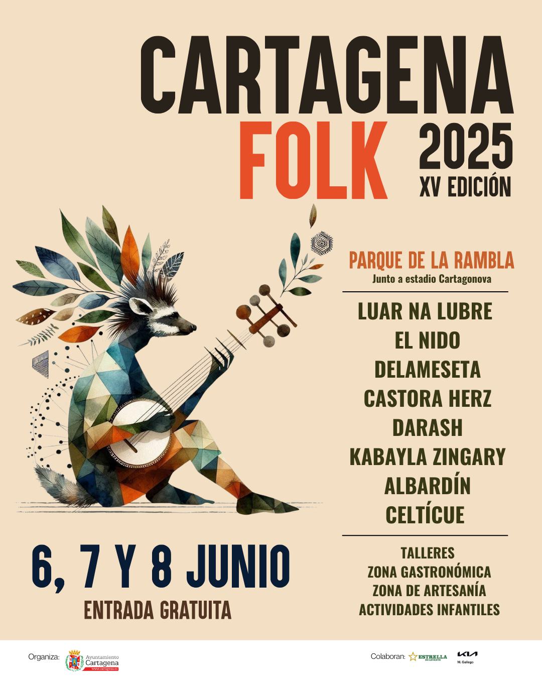  FESTIVAL CARTAGENA FOLK. Programa y Talleres. Parque de la Rambla