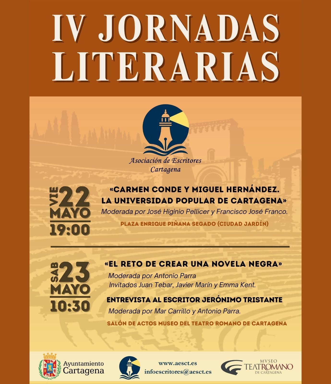 IV JORNADAS LITERARIAS 2026. ASOCIACI�N DE ESCRITORES DE CARTAGENA - AESCT