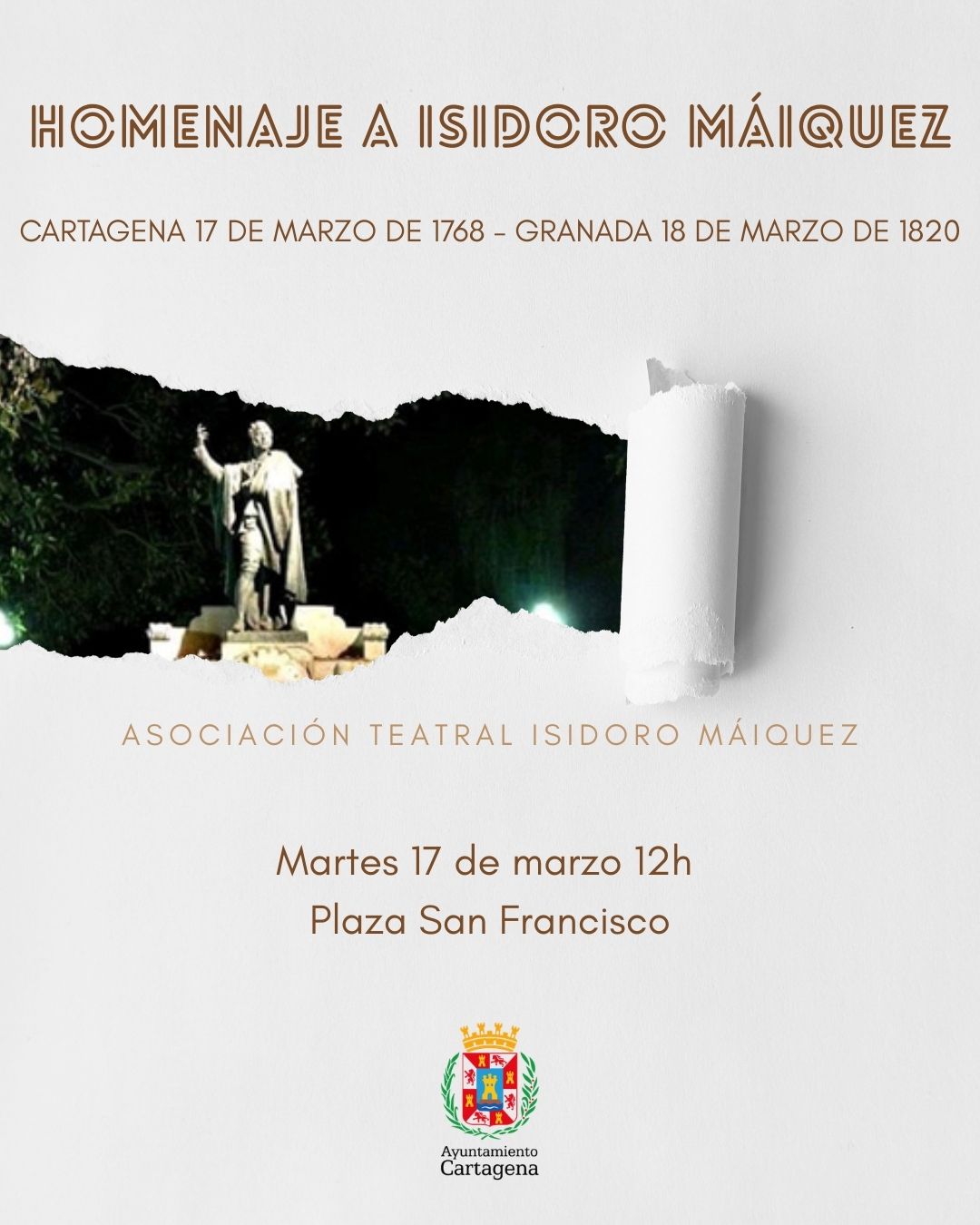 Homenaje a Isidoro Maiquez. Plaza San Francisco