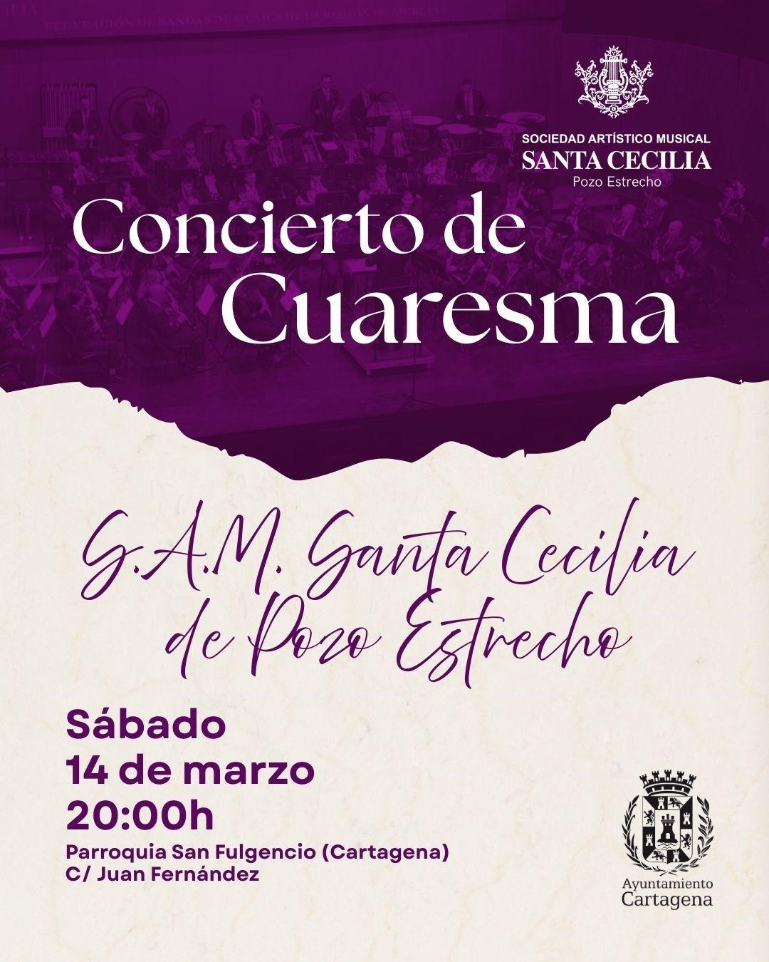 Programa cultural Cuaresma 2026: M�sica en las Iglesias. Concierto en parroquia de San Fulgencio