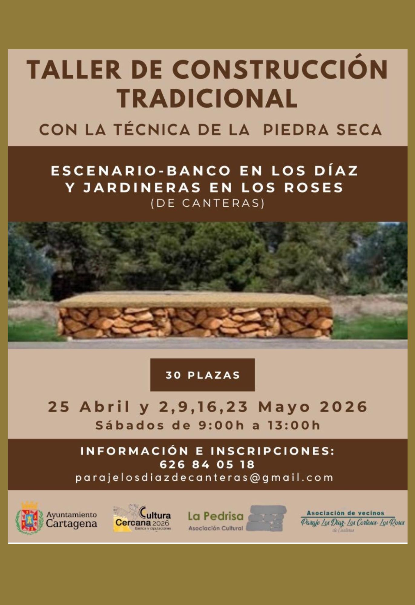 CULTURA CERCANA: TALLER DE CONSTRUCCI�N TRADICIONAL EN PIEDRA SECA. LOS D�AZ DE CANTERAS