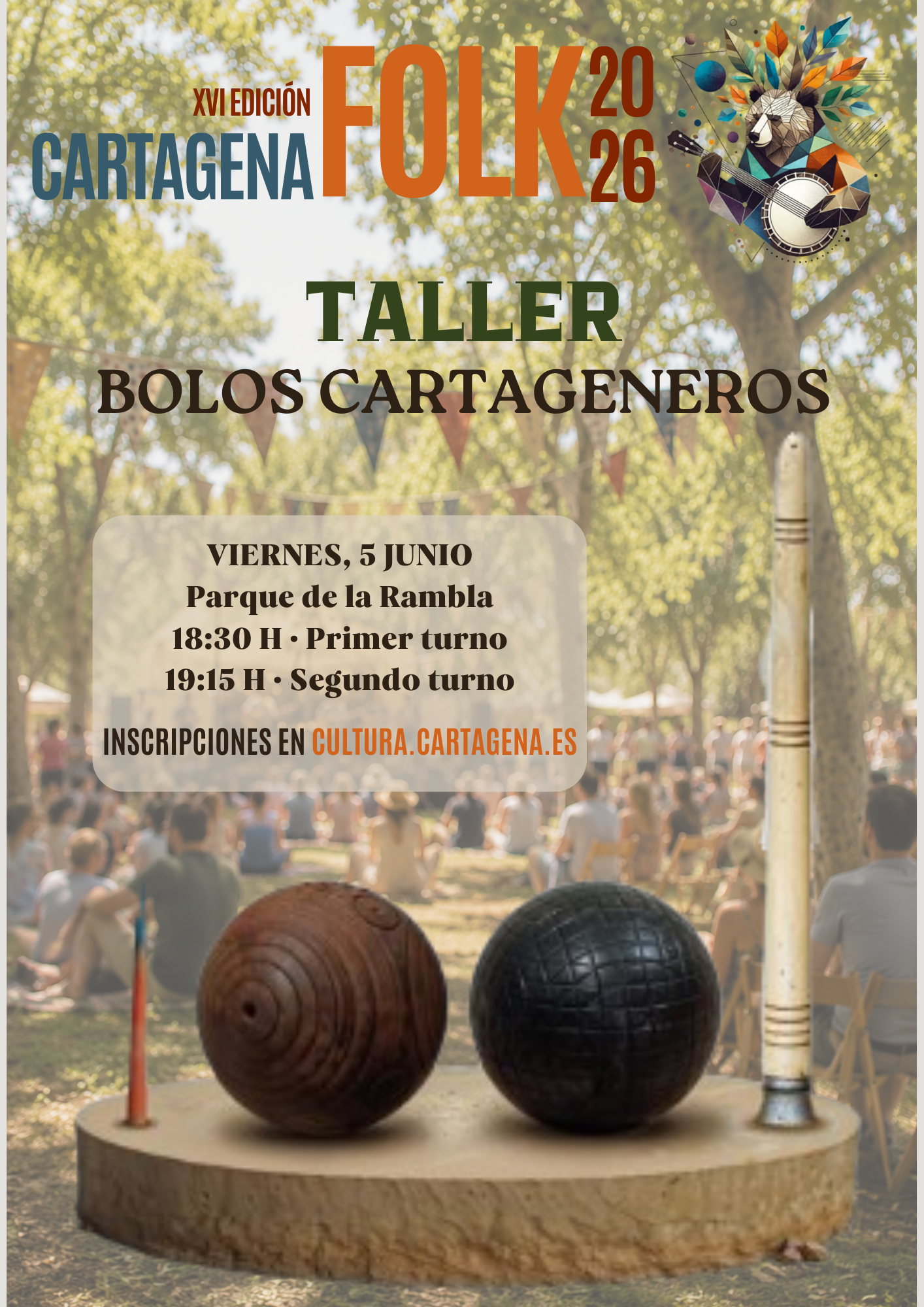 CARTAGENA FOLK. TALLER DE BOLOS CARTAGENEROS. El Parque de La Rambla
