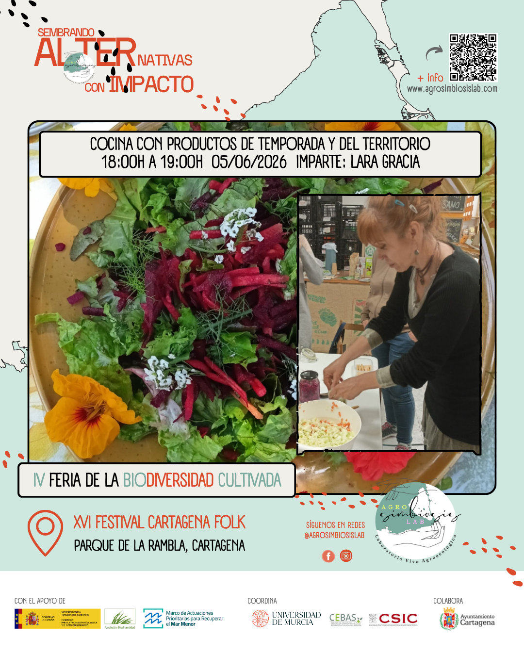 CARTAGENA FOLK:`IV FERIA DE LA BIODIVERSIDAD CULTIVADA�. Taller de Cocina con productos de temporada y del territorio. 