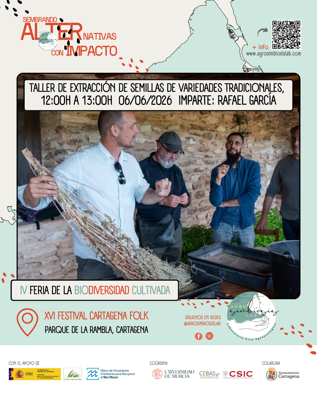 CARTAGENA FOLK:`IV FERIA DE LA BIODIVERSIDAD CULTIVADA�. Taller de extracci�n de semillas de variedades tradicionales