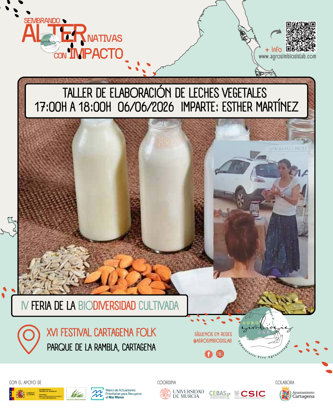CARTAGENA FOLK:`IV FERIA DE LA BIODIVERSIDAD CULTIVADA�. Taller de elaboraci�n de leches vegetales