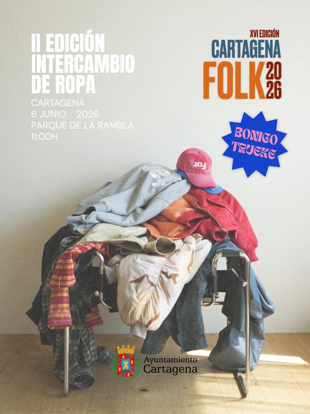 CARTAGENA FOLK: `BONICO TRUEKE� Intercambio de ropa de segunda mano. Parque Rambla