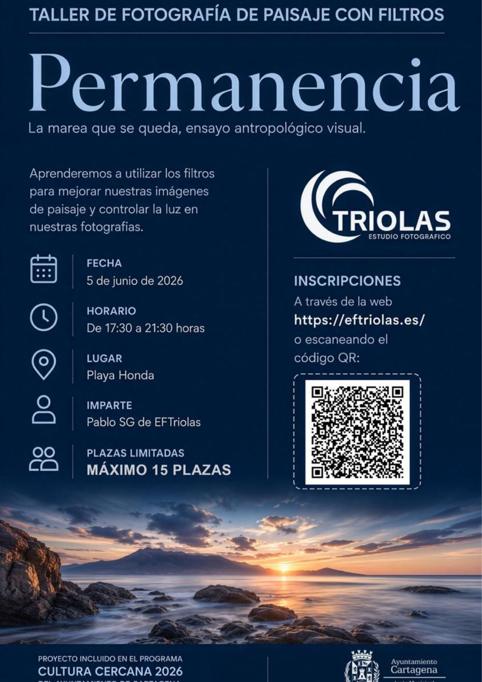 CULTURA CERCANA: PROYECTO CULTURAL `PERMANENCIA� TALLER DE FOTOGRAF�A EN PLAYA HONDA
