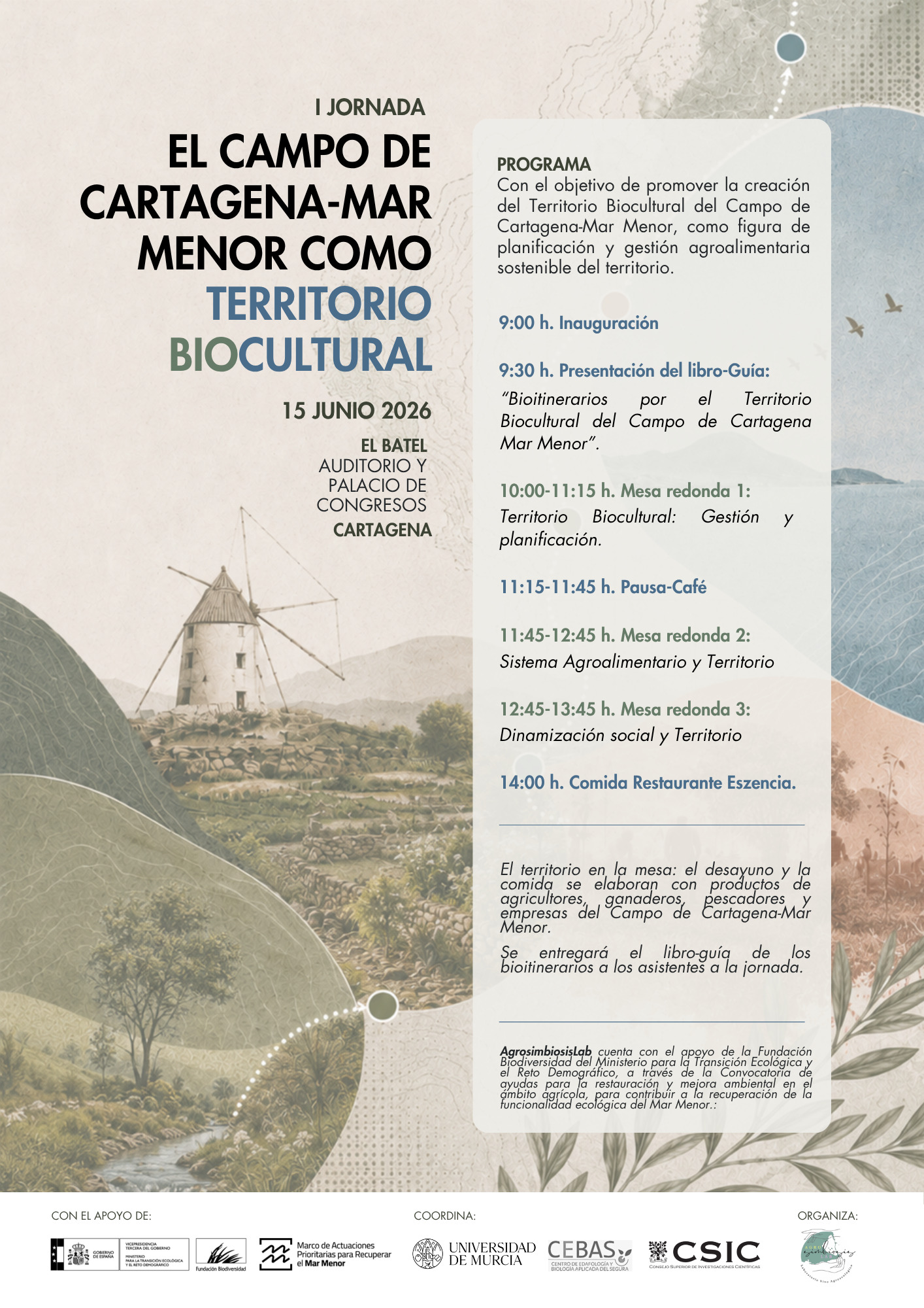 EXPOSICIONES Y BEBATE: I Jornada Cartagena-Mar Menor, un Territorio Biocultural 
