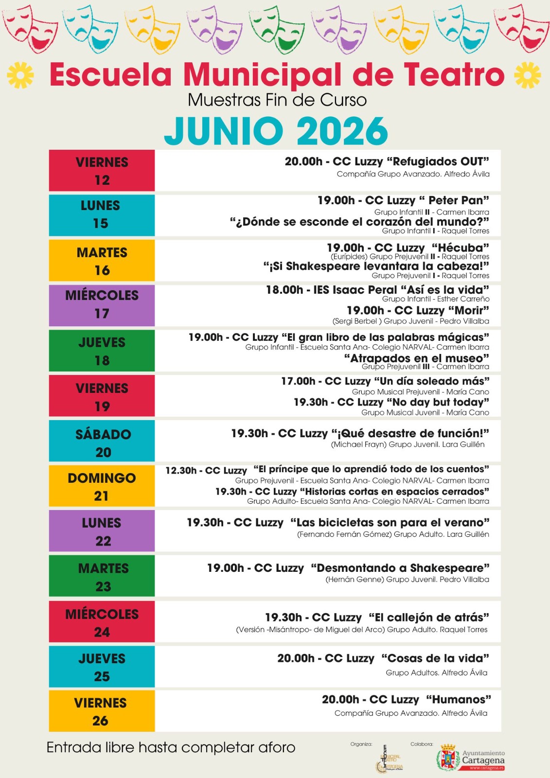 Muestra final de curso Escuela Municipal de Teatro (El Luzzy)