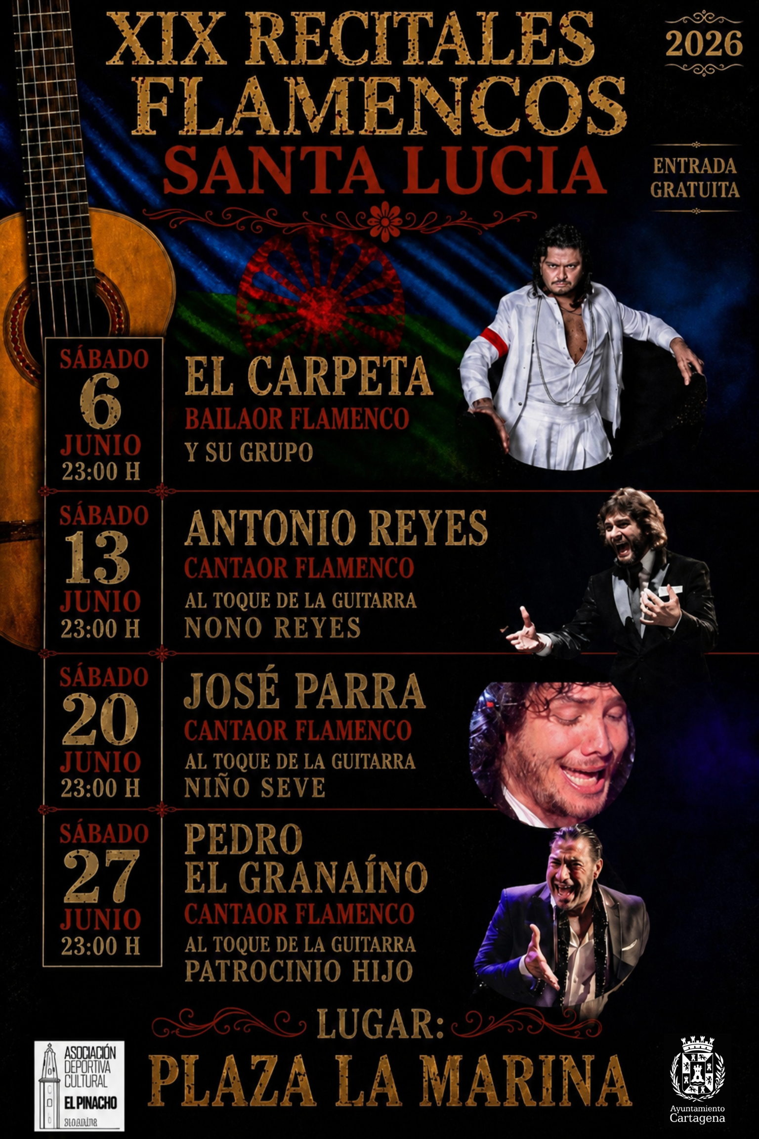 Recitales flamencos en Santa Luc�a 2026 (plaza de la Marina)