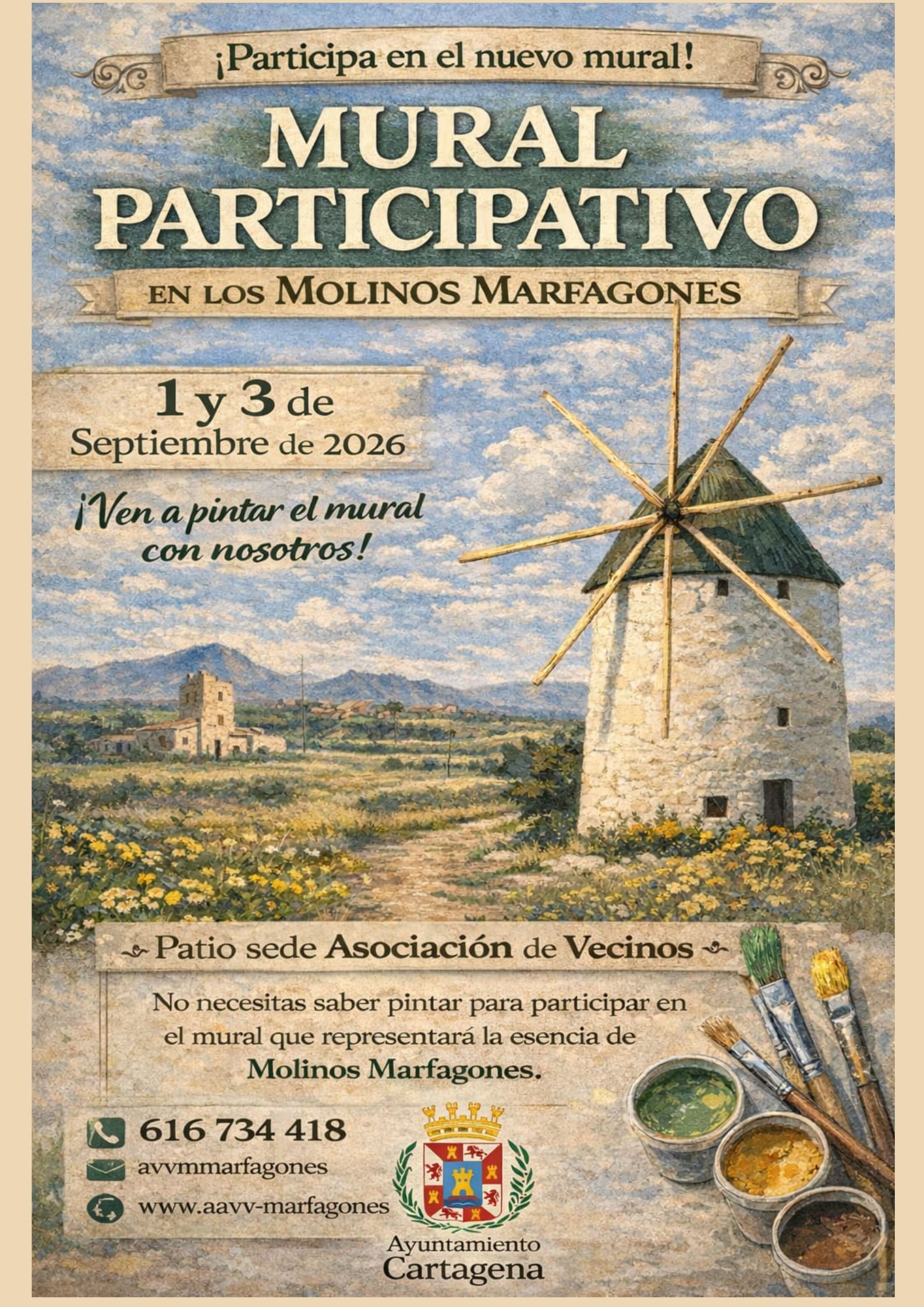 CULTURA CERCANA: MURAL PARTICIPATIVO EN MOLINOS MARFAGONES