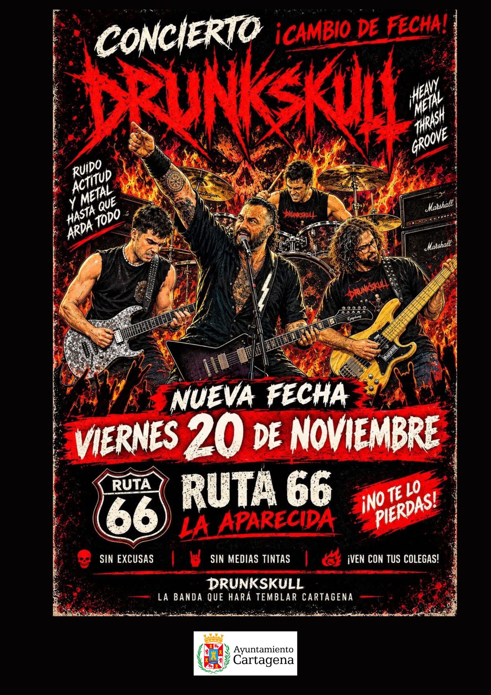 CULTURA CERCANA: CONCIERTO `DRUNKSKULL�. ARIZONA RUTA 66 ROCK CAF�. LA APARECIDA